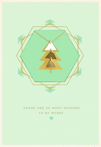 Merry Triangles Necklace Christmas Card