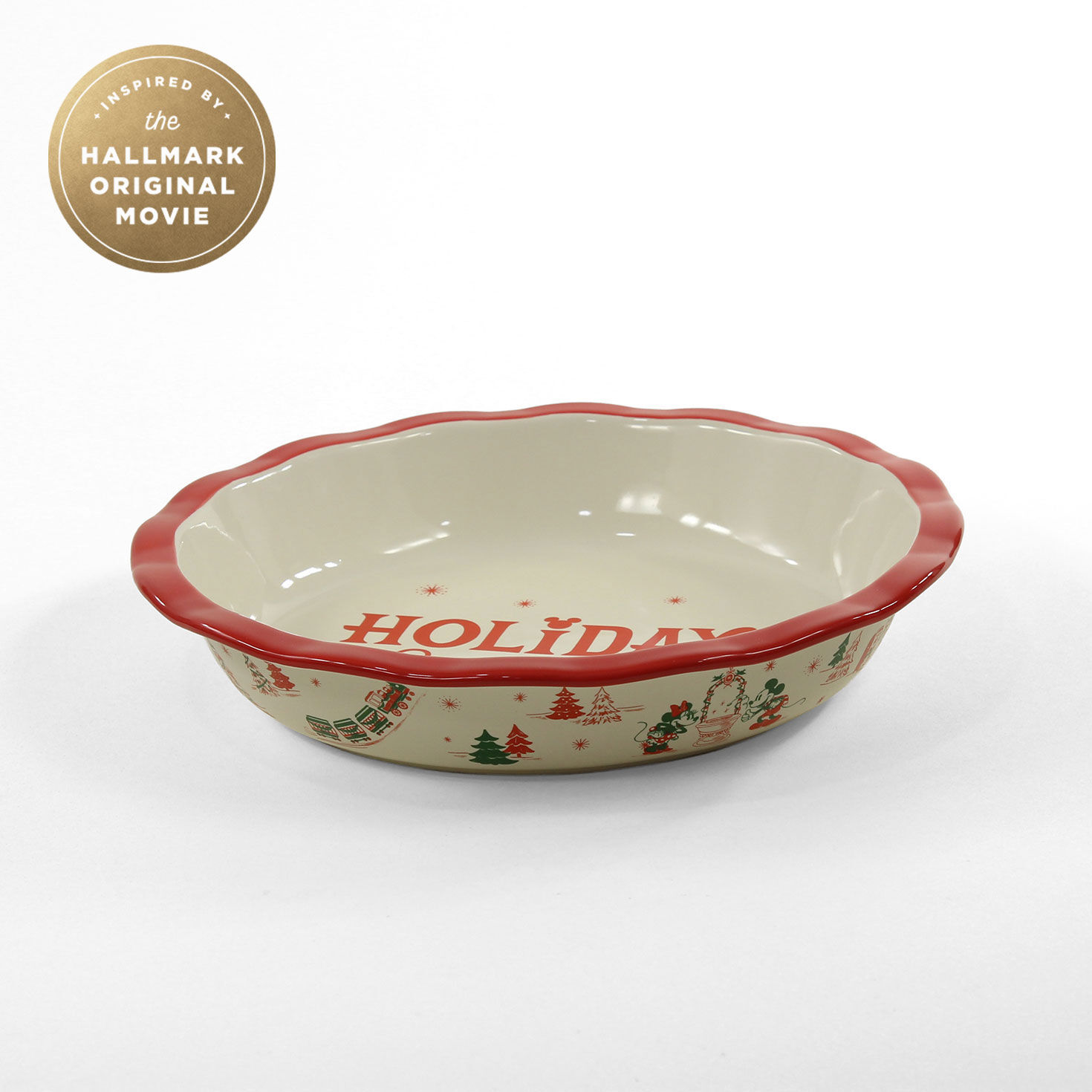 Hallmark + Disney Holiday Ever After Zrike Brands Pie Dish