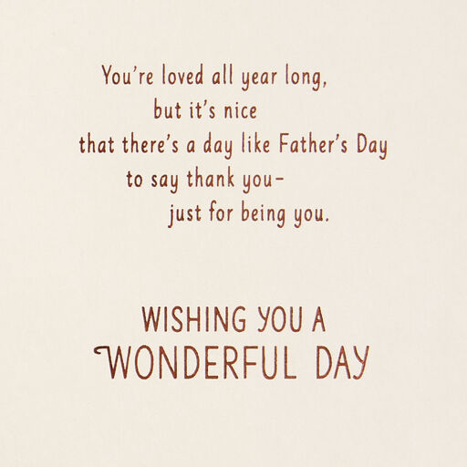 Thomas Kinkade Thanks for Being You Father's Day Card, 