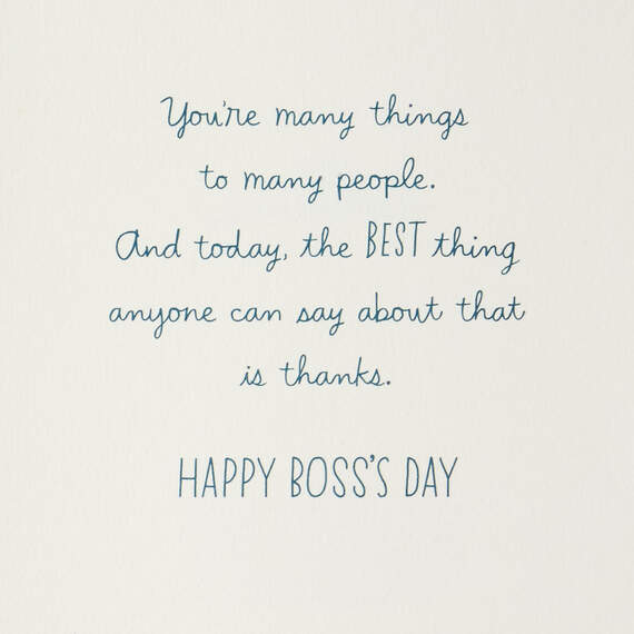 Many Things to Many People Boss's Day Card, , large image number 2