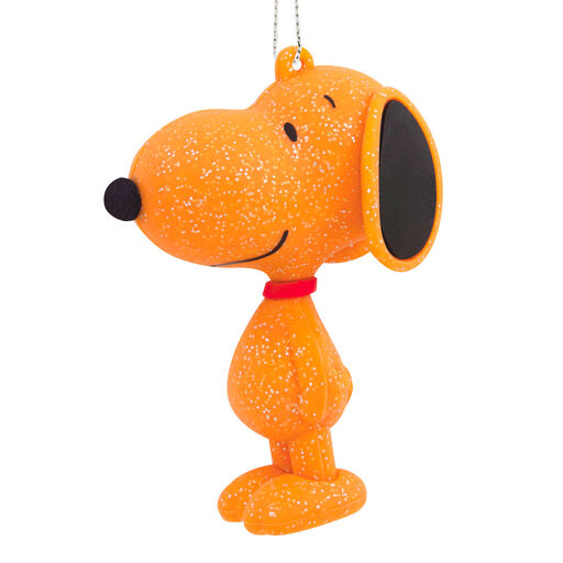 Peanuts® Snoopy Orange Glitter Hallmark Ornament, 