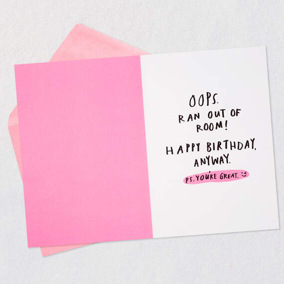 You're So Great I Ran Out of Room Funny Birthday Card, , large image number 3