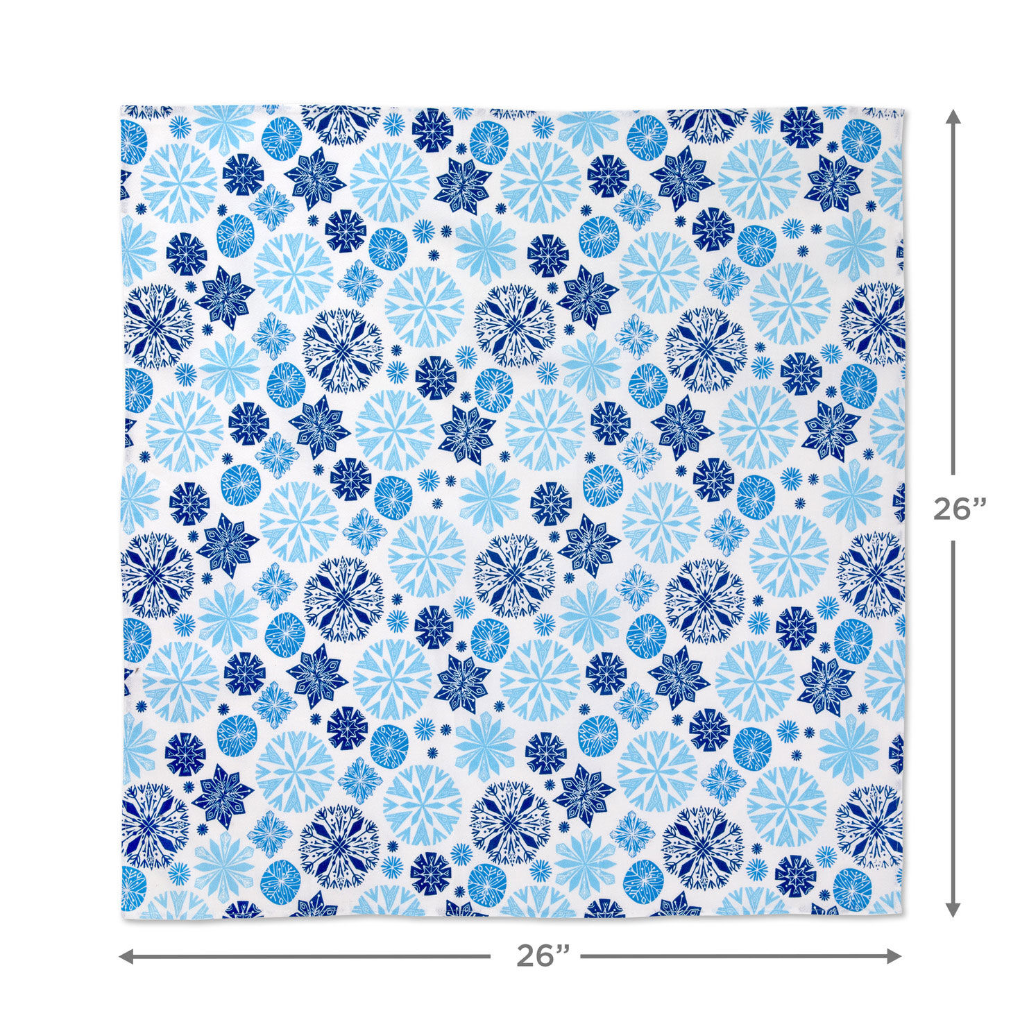 26" Blue Snowflakes Holiday Fabric Gift Wrap With Gift Tag for only USD 12.99 | Hallmark