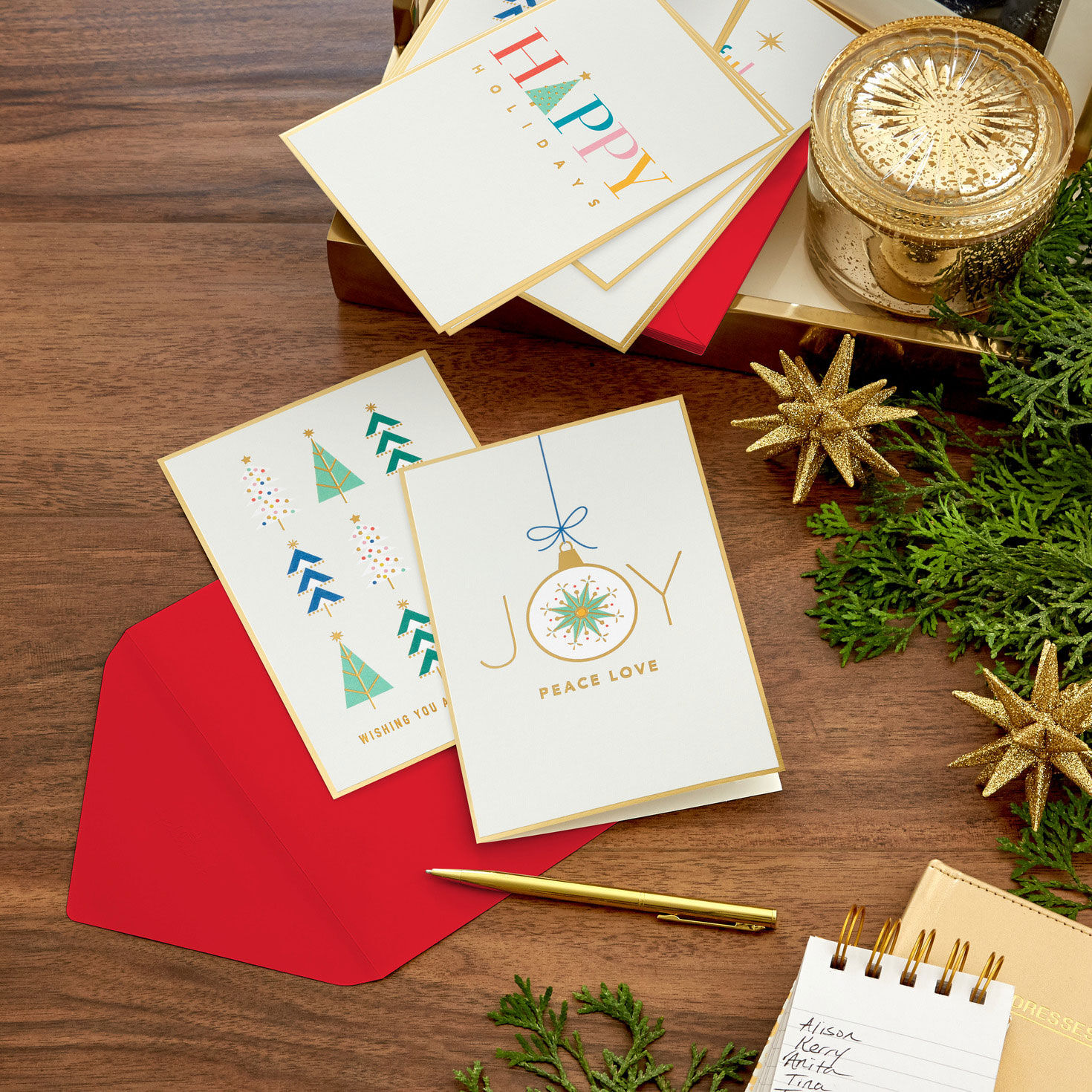 Joyful Season Assorted Boxed Christmas Cards in use image number 7