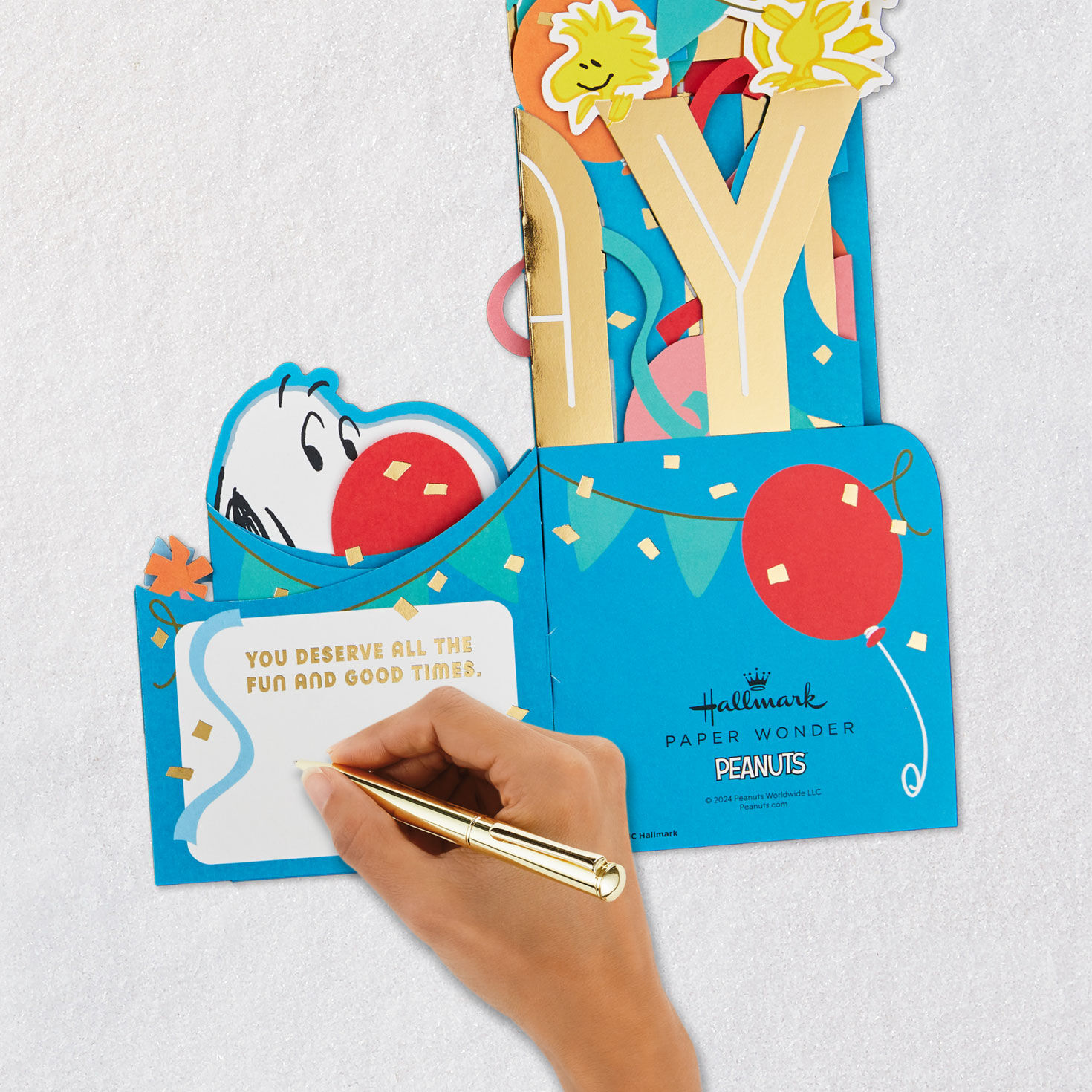 Jumbo Peanuts&reg; Snoopy and Woodstock Fun and Good Times 3D Pop-Up Birthday Card, , large image number 8