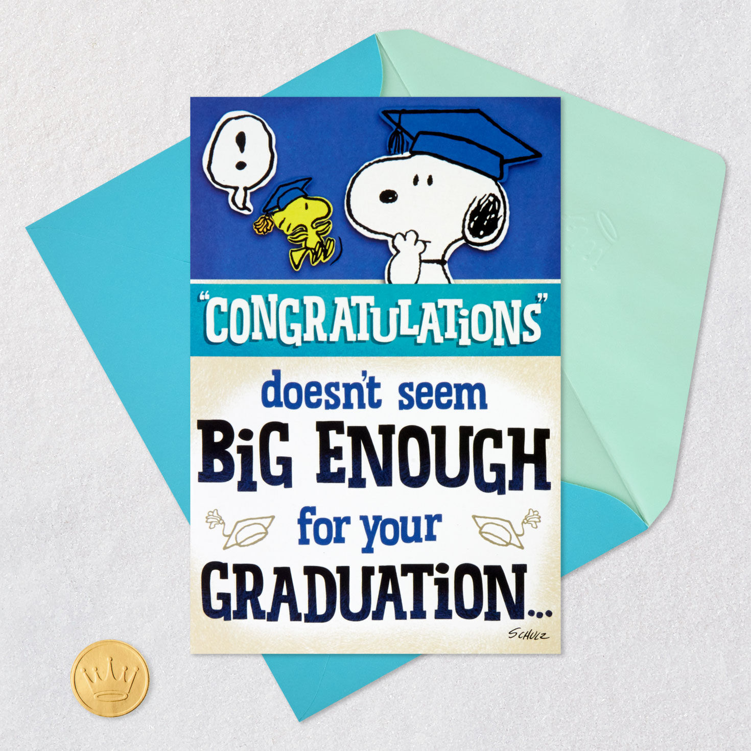 Peanuts® Snoopy and Woodstock Banner Graduation Card for only USD 5.99 | Hallmark