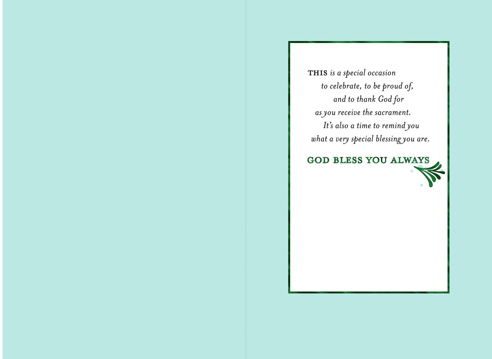 For a Special Boy First Communion Card