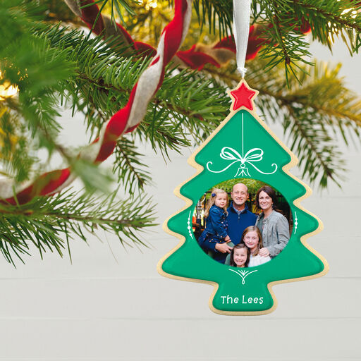 Sweet Memories Sugar Cookie Tree Personalized Oval Photo & Text Ornament, 