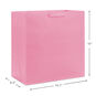 15" Pink Extra-Deep Gift Bag, Pink, large image number 3