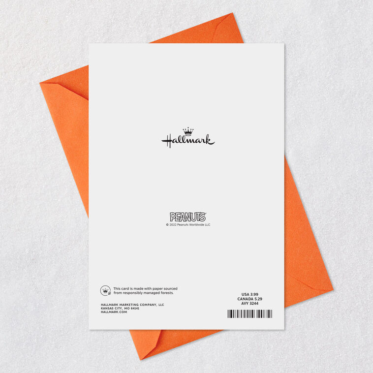 Charlie Brown, Snoopy and Woodstock Peanuts Anniversary Card  image number 9