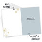 Gold Snowflakes Personalized Holiday Photo Card Open Card with Envelope indicating personalization image number 4
