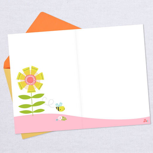 Flowers and Bee Blank Card, 