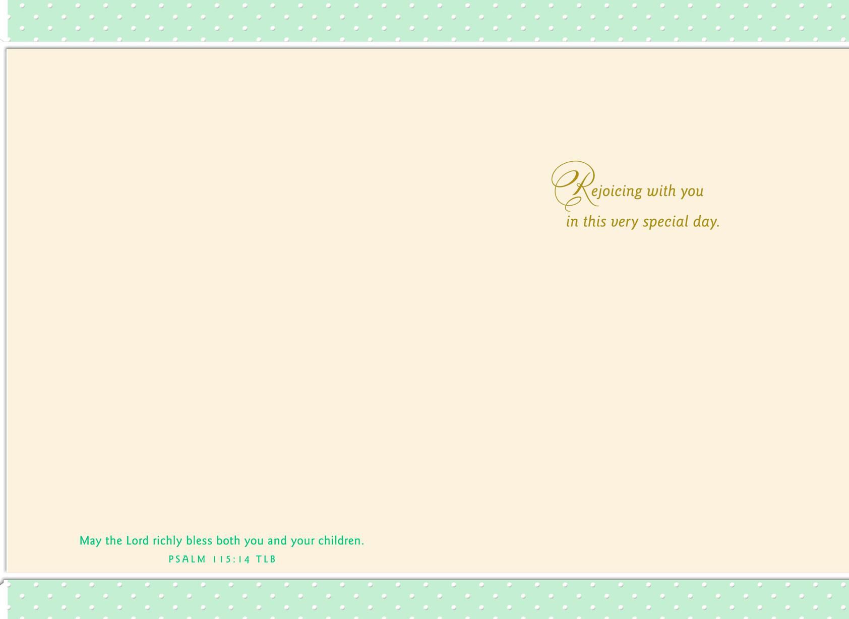 Baby Booties With Bows Christening Card