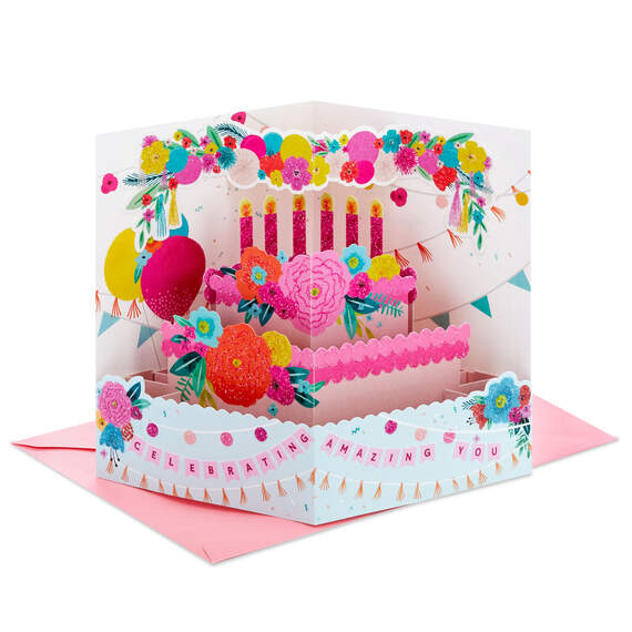 Celebrating Amazing You 3D Pop-Up Birthday Card, , large image number 1