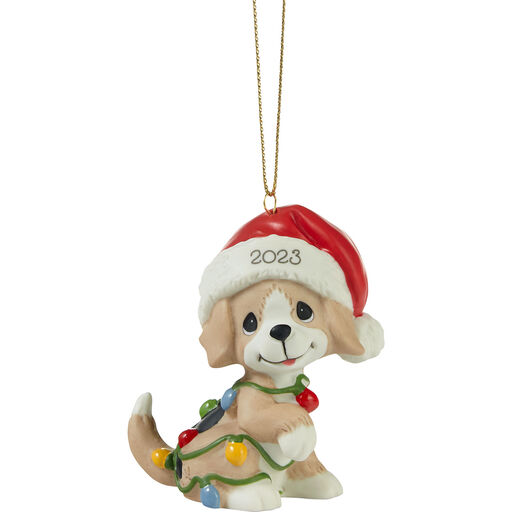 Precious Moments Tangled in Christmas Fun Dog 2023 Ornament, 2.7", 