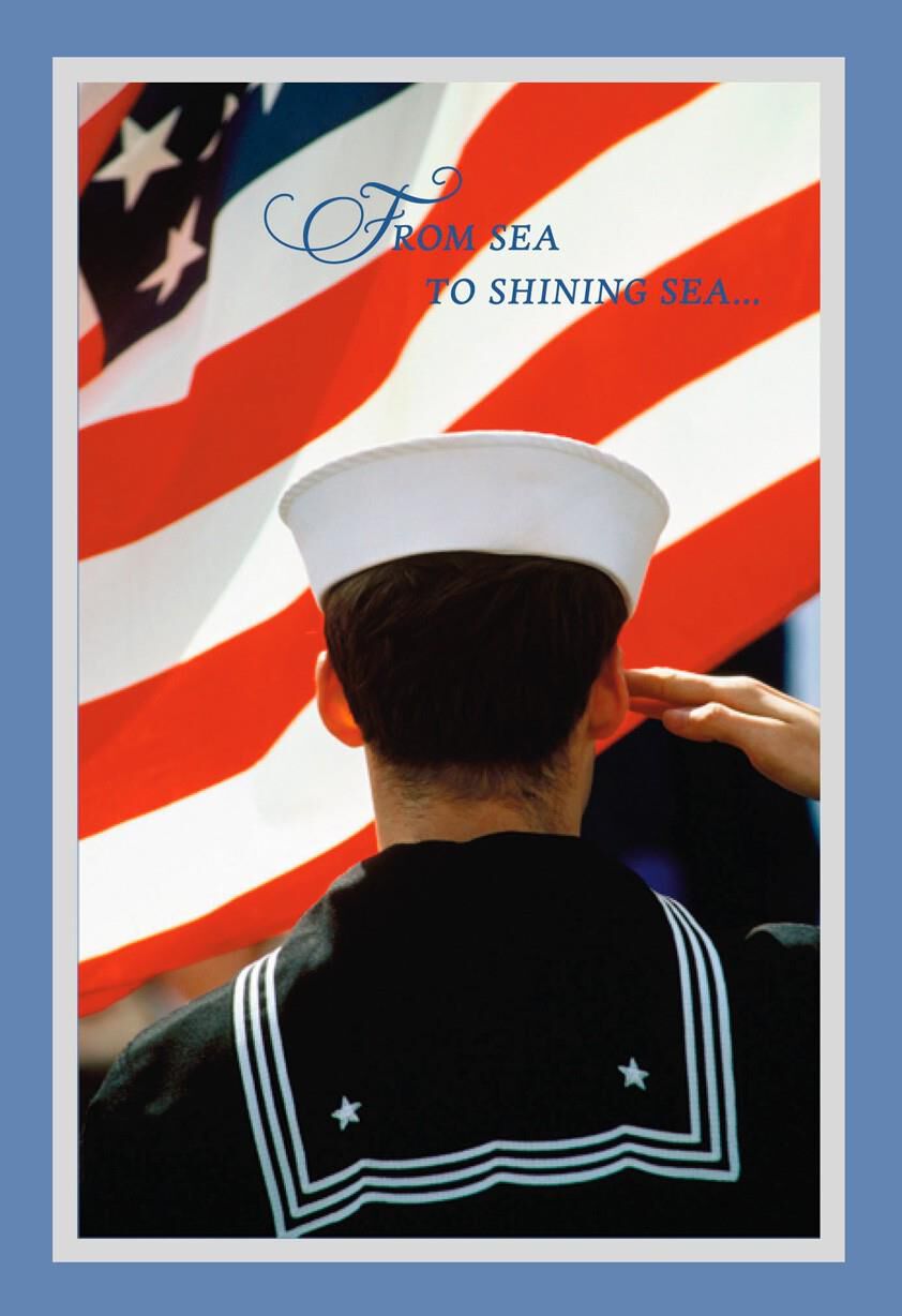 Sea to Shining Sea Navy Veterans Day Card