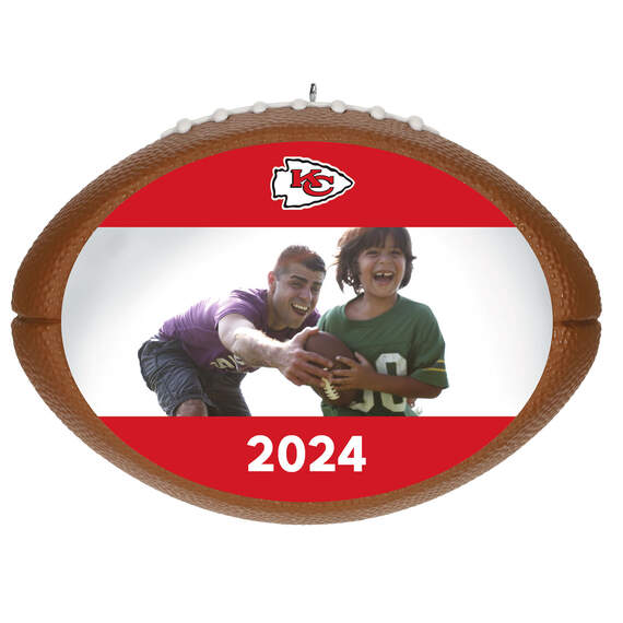 NFL Football Kansas City Chiefs Text and Photo Personalized Ornament