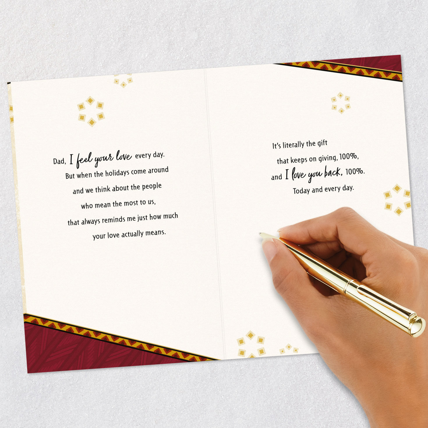 Bold Green and Red Block Letters Christmas Card Signing Card image number 7
