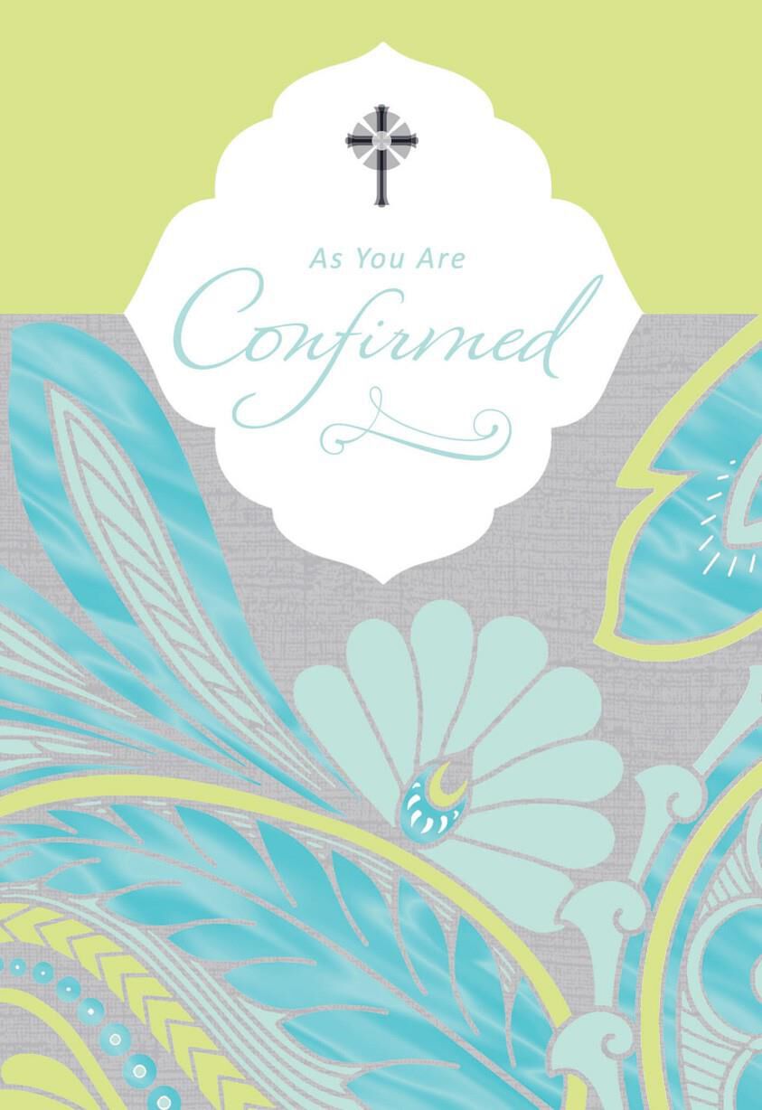 Floral Cross Confirmation Card