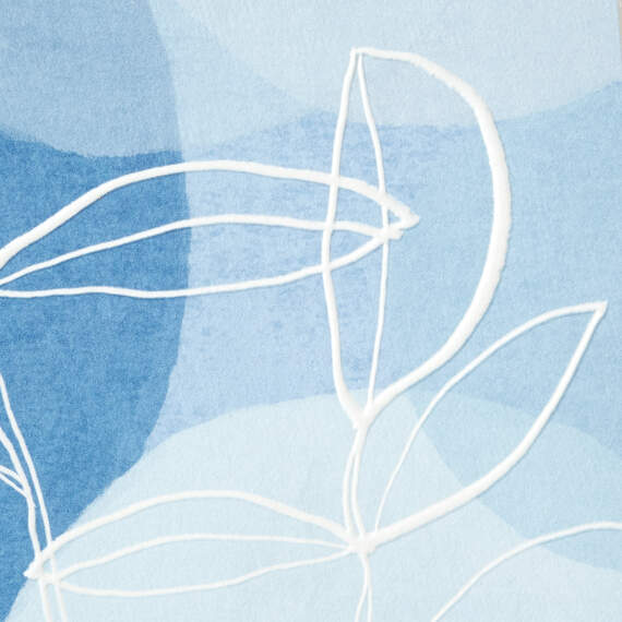 Leaf Outlines on Blue Blank Note Cards, Box of 10, , large image number 3