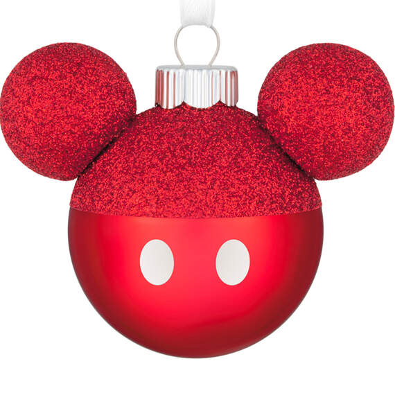 Disney Mickey Mouse Glass Ornaments, Set of 6, , large image number 4