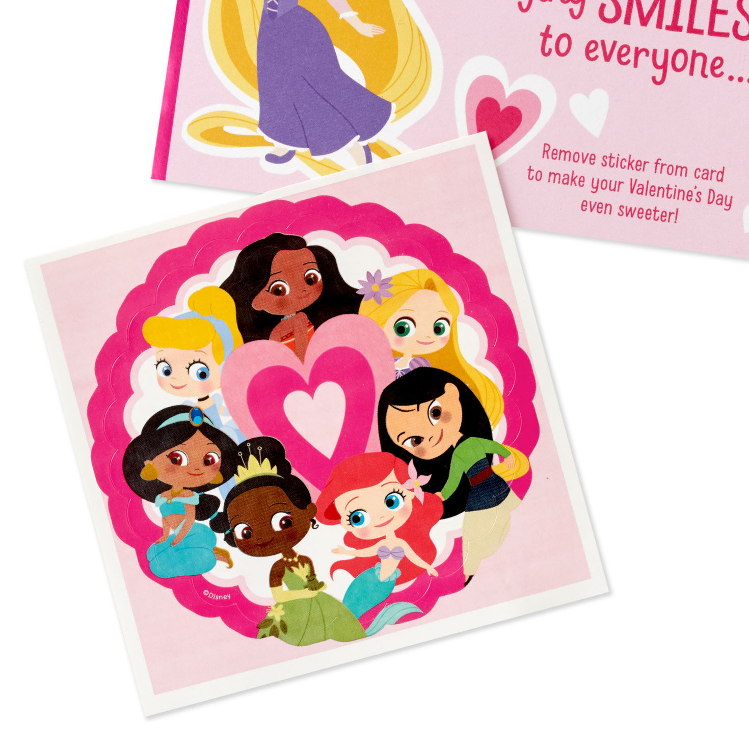 Disney Princess Sticker Granddaughter Valentine's Day Card attachment detail image number 6
