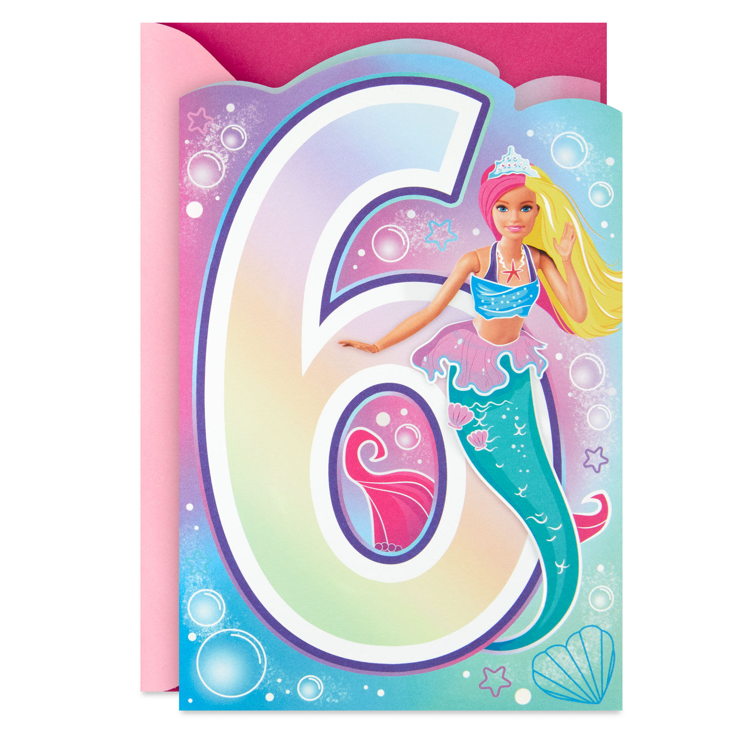 Barbie™ Sweet Mermaid Musical 6th Birthday Card