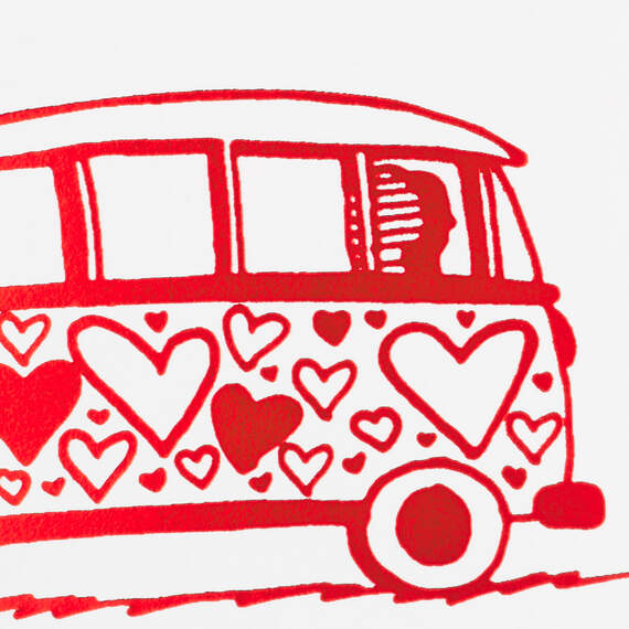 Retro Van With Hearts Valentine's Day Cards, Pack of 6, , large image number 4
