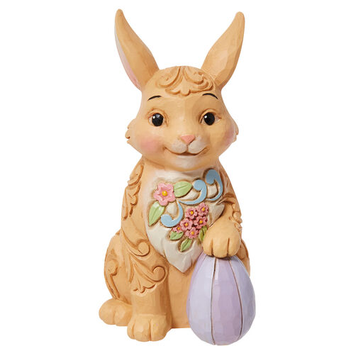 Jim Shore Floral Easter Bunny Mini Figurine, 3.6", 