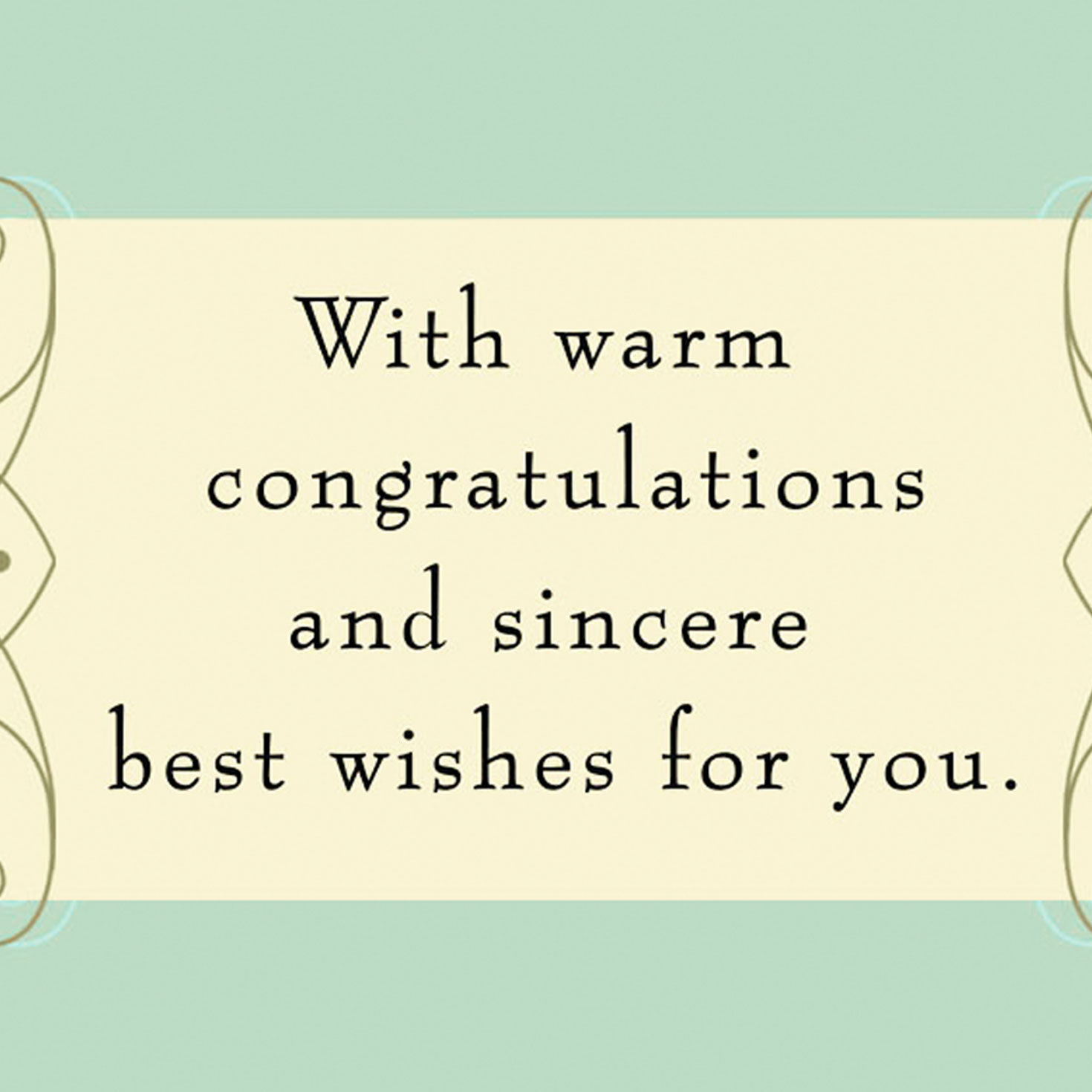 Sincere Best Wishes Congratulations Card, , large image number 2