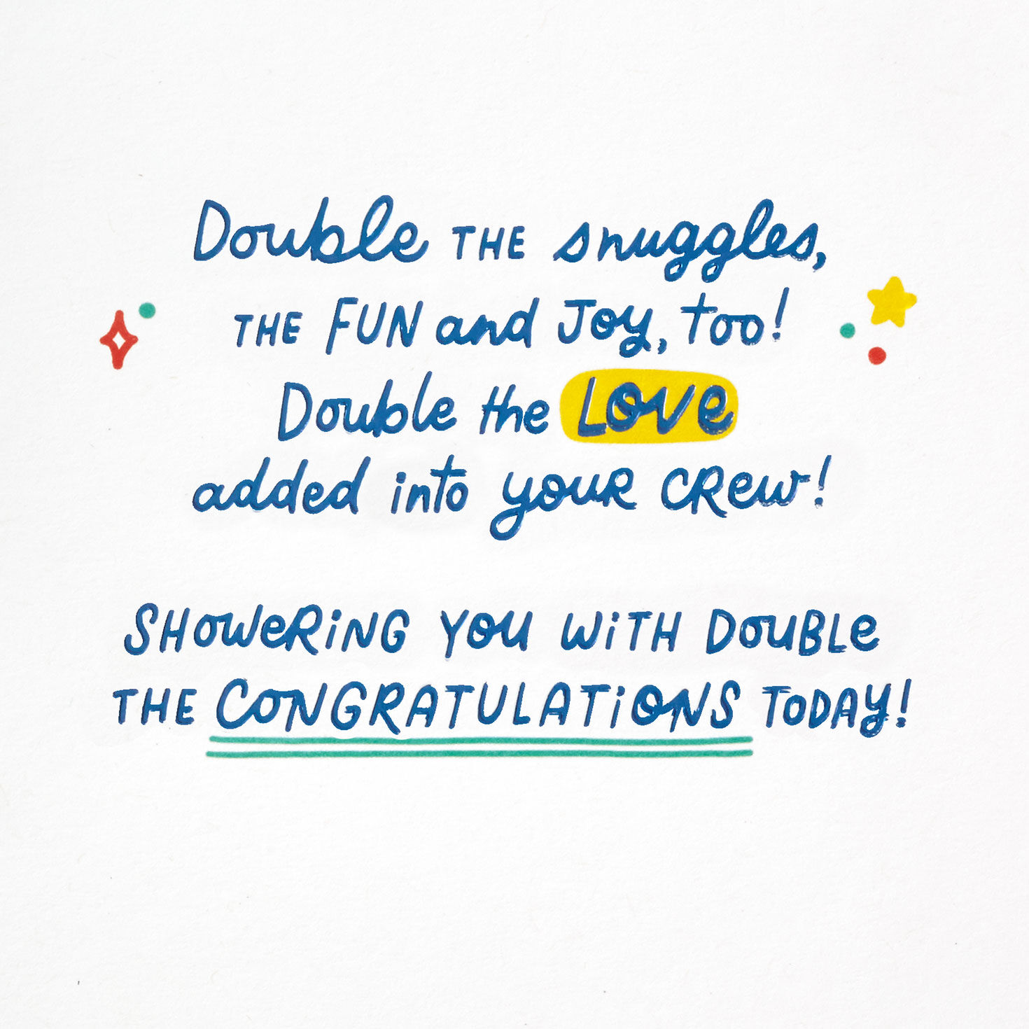 Sun and Rainbow Baby Shower Card for Twins Sentiment image number 2