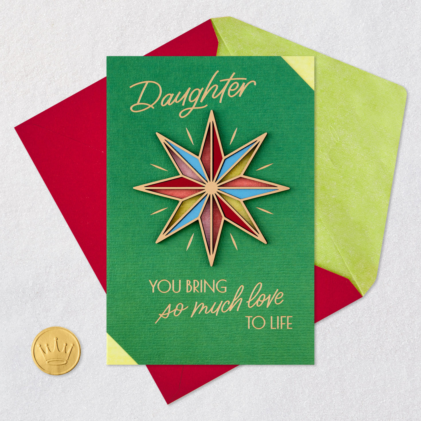 You Bring So Much Love to Life Christmas Card for Daughter, , large image number 6