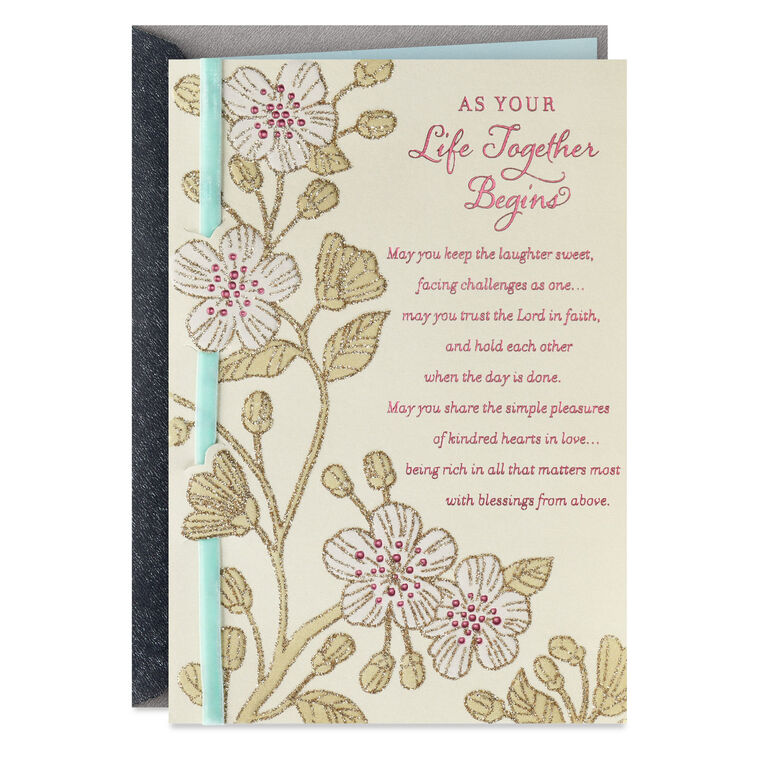 May God Richly Bless You Religious Wedding Card