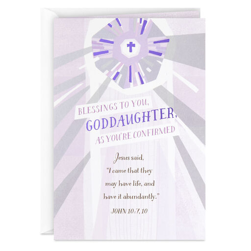 Blessings for You Religious Confirmation Card for Goddaughter, 