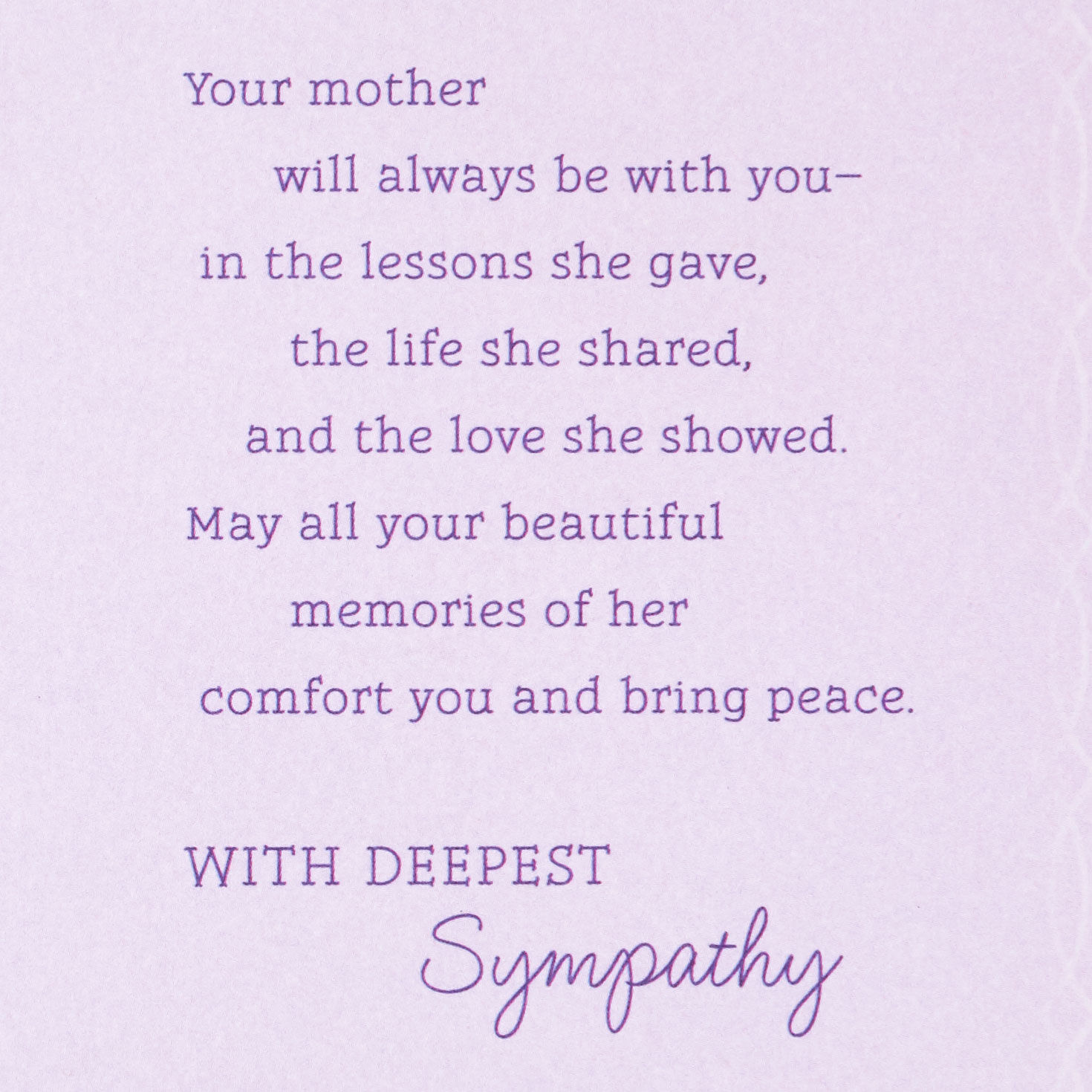 Marjolein Bastin Comfort and Peace Sympathy Card for Loss of Mother for only USD 4.59 | Hallmark
