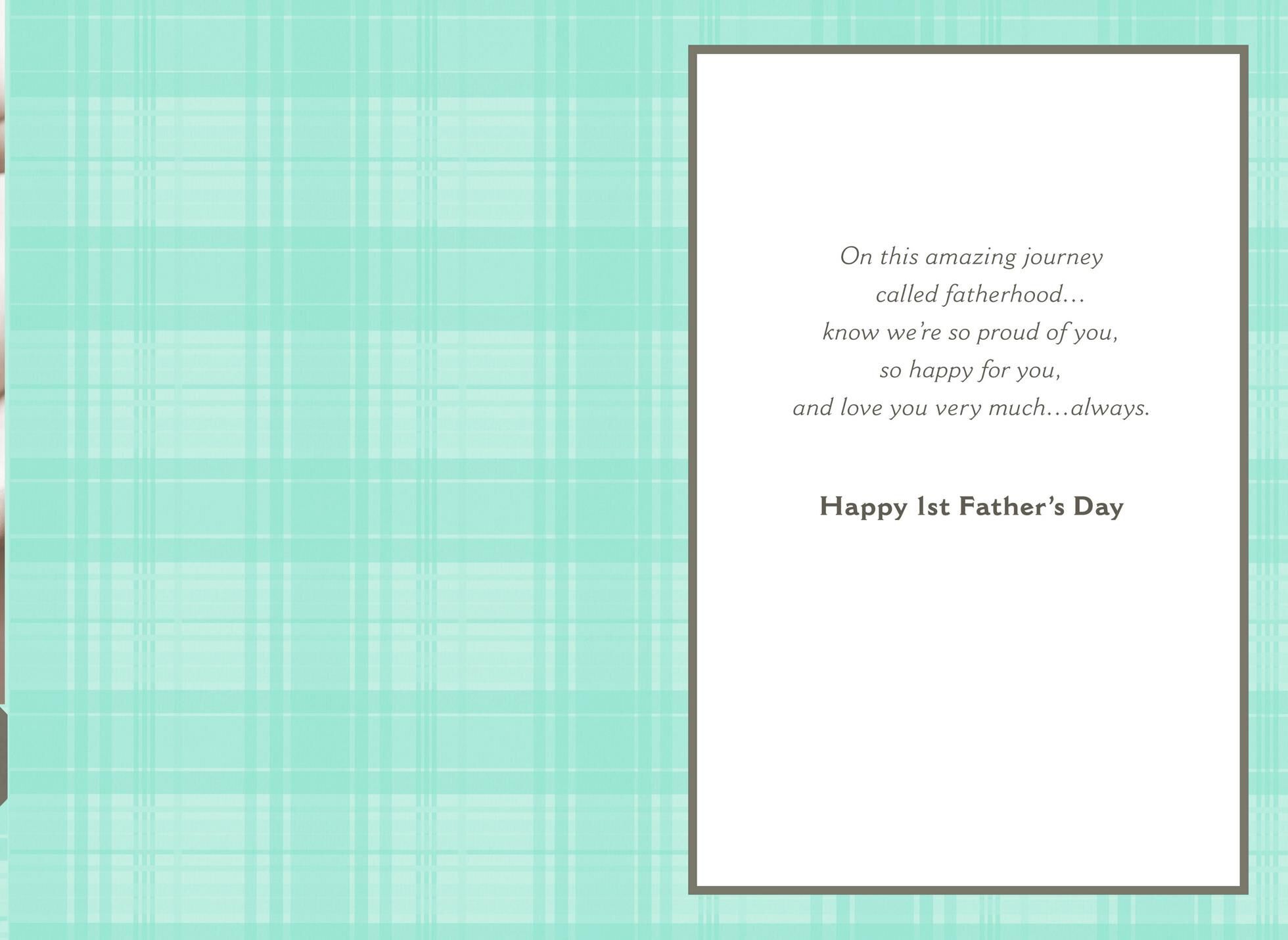 Wonderful Son 1st Father's Day Card From Parents