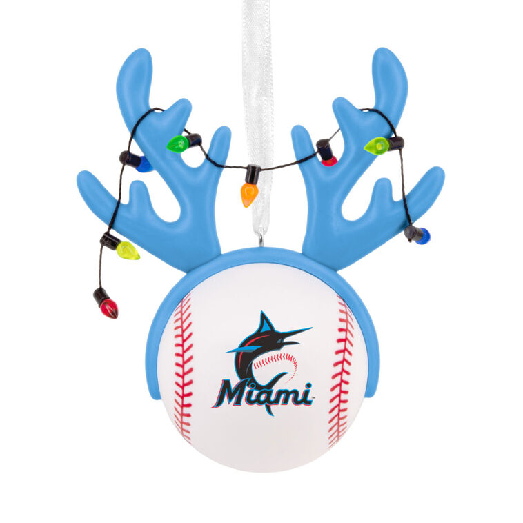 MLB Miami Marlins™ Reindeer Baseball Hallmark Ornament