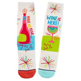Never Fear, Wine Is Here Toe of a Kind Socks, Never Fear, Wine Is Here Toe of a Kind Socks, , large
