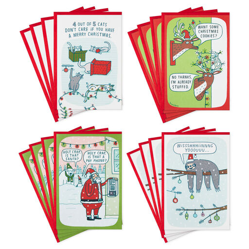 Santa and Friends Boxed Christmas Cards Assortment, Pack of 16, 