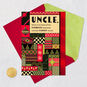 Festive Patterns Christmas Card for Uncle Card Front with Envelope and Gold Seal image number 5