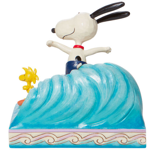 Jim Shore Peanuts Snoopy & Woodstock Surfing Figurine, 5.5", 