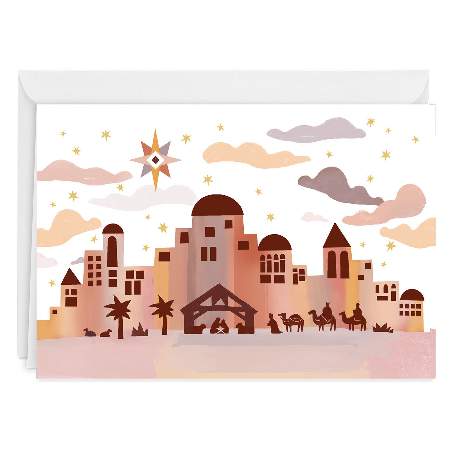 Love and Miracles Nativity Religious Custom Christmas Card