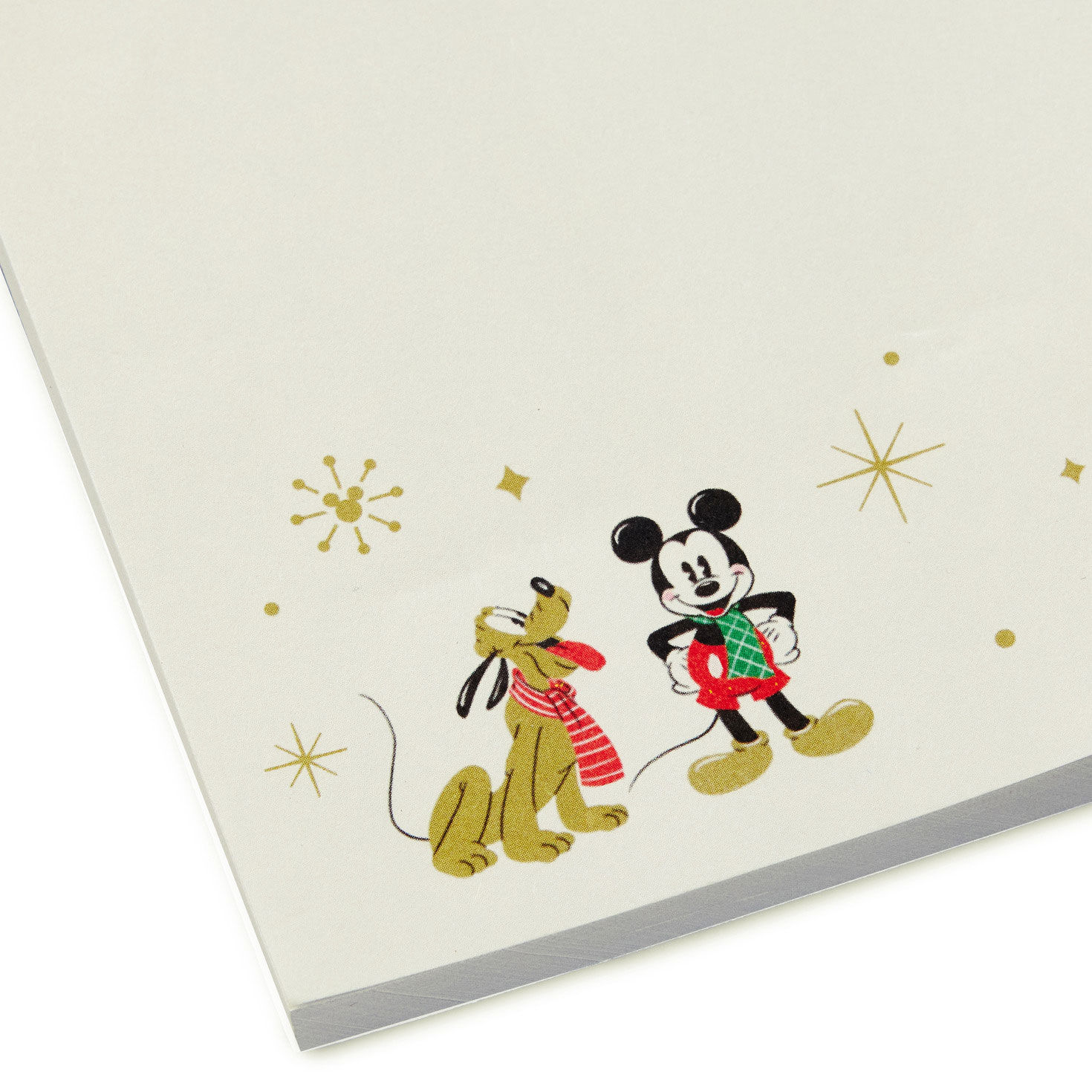 Mickey and Pluto Ivory Long Note Pad upclose view image number 4