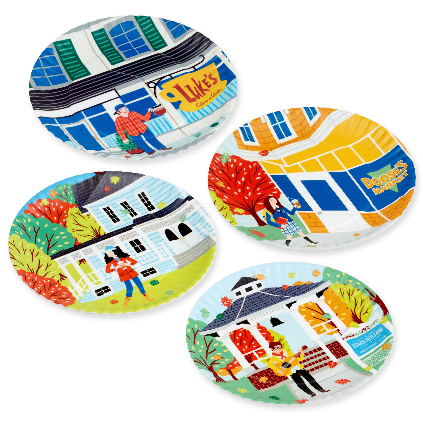 Gilmore Girls Stars Hollow Appetizer Plates, Set of 4 for only USD 24.99 | Hallmark