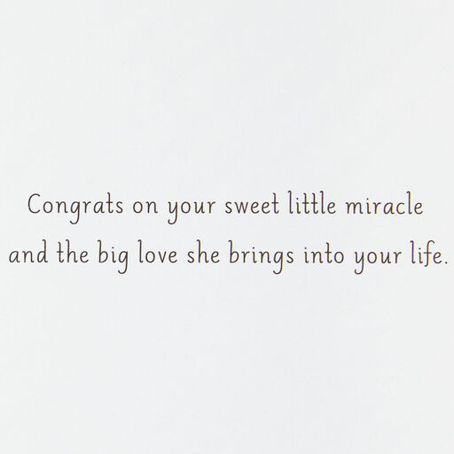 Tiny Yawns and Lullabies New Baby Girl Card, 