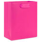 6.5" Solid Hot Pink Small Gift Bag, Hot Pink, large image number 1