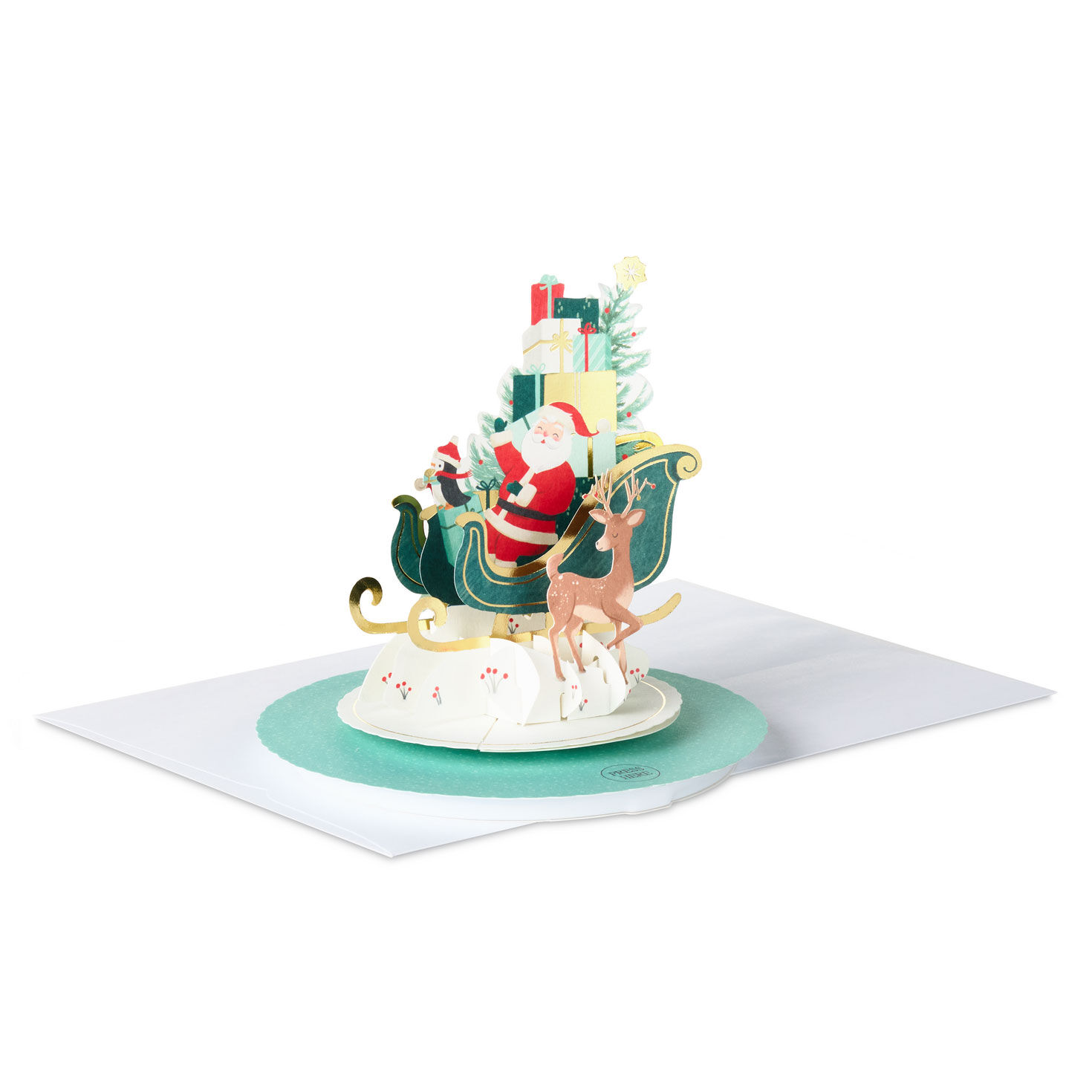 Santa Feel the Joy All Year Round Musical 3D Pop-Up Christmas Card With Motion