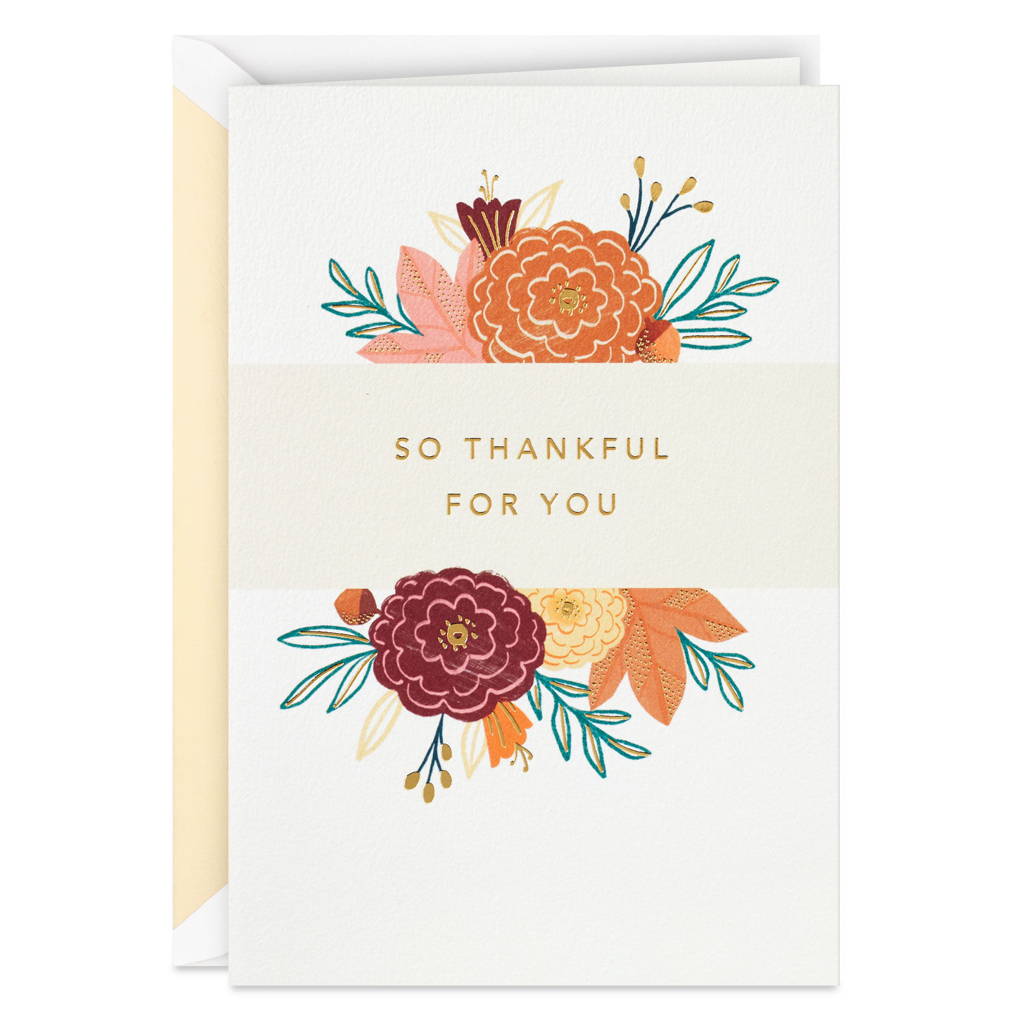 Fall Flowers Thanksgiving Card