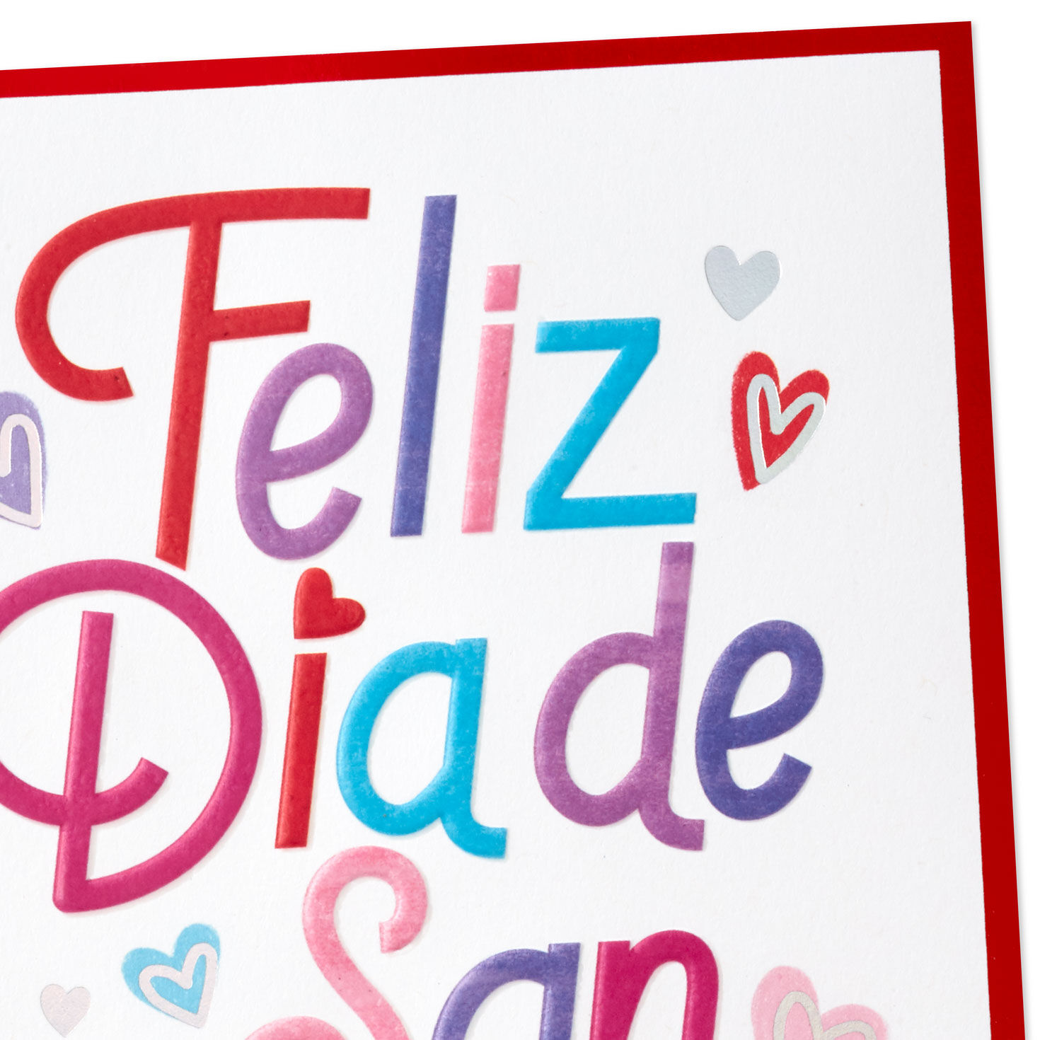Colorful Lettering Kids Valentine's Day Card in Spanish  image number 4
