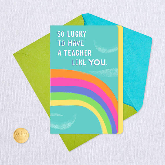 Lucky to Have a Teacher Like You Thank-You Card, , large image number 5